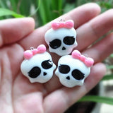 10Pcs Skull Charms Resin Pendant for Earrings Keychain Necklace