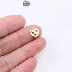 10pcs Stainless Steel High Mini Mirro Polish Women Charm Pendant DIY