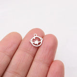 10pcs Stainless Steel High Mini Mirro Polish Women Charm Pendant DIY