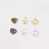 10pcs Stainless Steel High Mini Mirro Polish Women Charm Pendant DIY