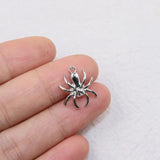 20pcs 14mm Spider Girl's Coin Zinc Alloy DIY Jewelry Charms 2 Colors