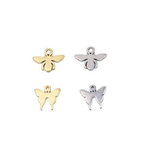 10pcs Bee Charms Pendant Unfading 2 Colors