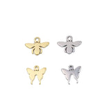 10pcs Bee Charms Pendant Unfading 2 Colors