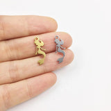 10pcs 20*8mm Stainless Steel Mermaid Charms Pendant DIY Unfading 2 Colors