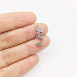 10pcs 20*8mm Stainless Steel Mermaid Charms Pendant DIY Unfading 2 Colors