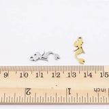 10pcs 20*8mm Stainless Steel Mermaid Charms Pendant DIY Unfading 2 Colors