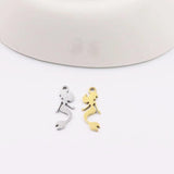 10pcs 20*8mm Stainless Steel Mermaid Charms Pendant DIY Unfading 2 Colors