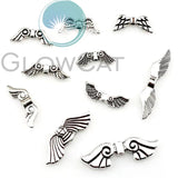 50Pcs Retro Angel Wing Spacer Beads Charms For DIY Necklaces Jewelry Finding