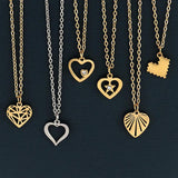 5pcs Stainless Steel Heart Charms for DIY Jewelry Making