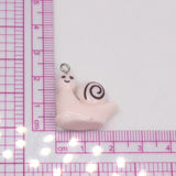 10pcs Pink Snail Resin Earring Charms DIY Jewelry
