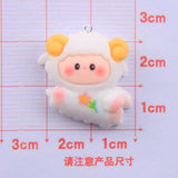 10Pcs Animals Sheep Charms Earrings Keychain Pendants C947