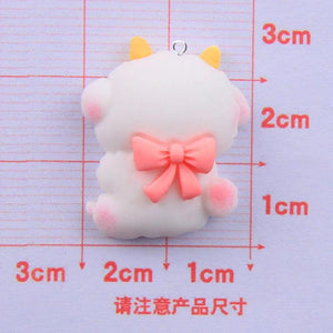 10Pcs Animals Sheep Charms Earrings Keychain Pendants C947