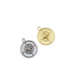 5pcs 16mm Stainless Steel Compass Star Charms Pendant DIY Necklace Earrings