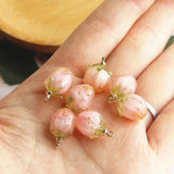 5pcs 3D Acrylic Mini Flower Earring Charms for DIY Jewelry Making