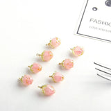 5pcs 3D Acrylic Mini Flower Earring Charms for DIY Jewelry Making
