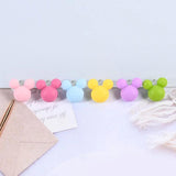 20Pcs Mouse Head Resin Charms for DIY Jewelry Making Earrings Necklace