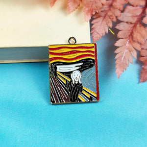 10pcs Enamel Mural Painting Charm Jewelry Accessories