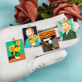 10pcs Enamel Mural Painting Charm Jewelry Accessories
