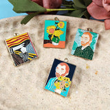 10pcs Enamel Mural Painting Charm Jewelry Accessories