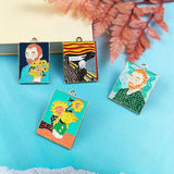 10pcs Enamel Mural Painting Charm Jewelry Accessories