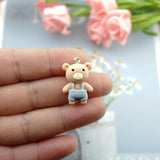 Bear Rabbit Charms for DIY Jewelry Making Earrings Bracelets Phone Accessories