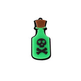 10Pcs Halloween Ghost Charms Acrylic Skull Heads Poison Bottle Jewelry Findings