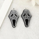 10Pcs Halloween Ghost Charms Acrylic Skull Heads Poison Bottle Jewelry Findings