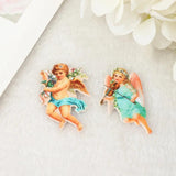 10Pcs Angel Charms Acrylic Cupid Wings For DIY Jewelry Making