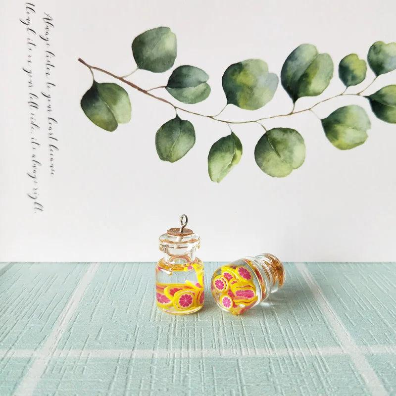 10pcs Resin Candy Bottle Charms DIY Pendants Craft Earrings Bracelet Dangle