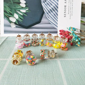 10pcs Resin Candy Bottle Charms DIY Pendants Craft Earrings Bracelet Dangle