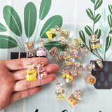 10pcs Resin Candy Bottle Charms DIY Pendants Craft Earrings Bracelet Dangle