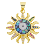 18K Plated Cowrie Evil Eye Charms for DIY Talisman Pendant