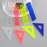 10/16pcs Mini Triangle Ruler Acrylic Charms for DIY Jewelry