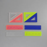 10/16pcs Mini Triangle Ruler Acrylic Charms for DIY Jewelry