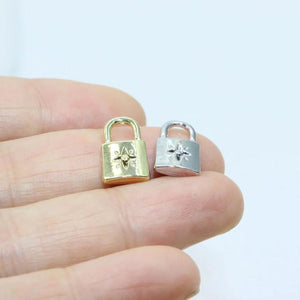 20pcs Lock Zinc Alloy Jewelry DIY Charms Pendant 2 Colors
