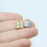 20pcs Lock Zinc Alloy Jewelry DIY Charms Pendant 2 Colors