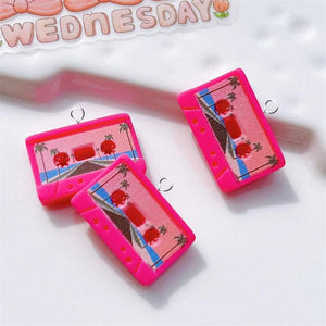 10Pcs Vintage Sea Wave Tape Charms Resin Pendant Charm DIY Earrings Keychain