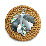 1 Pcs Abalone Flower Leaf Shell Pendant for DIY Jewelry Making