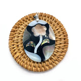 1 Pcs Abalone Flower Leaf Shell Pendant for DIY Jewelry Making