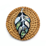 1 Pcs Abalone Flower Leaf Shell Pendant for DIY Jewelry Making
