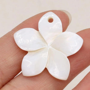10pc Natural Shell Charm Flower Mother of Pearl Pendant DIY Jewelry Making