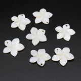 10pc Natural Shell Charm Flower Mother of Pearl Pendant DIY Jewelry Making
