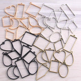 30Pc/3set Geometric Hollow Pendant Resin Jewelry Making