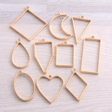30Pc/3set Geometric Hollow Pendant Resin Jewelry Making