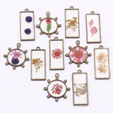 30Pc/3set Geometric Hollow Pendant Resin Jewelry Making
