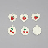 10pcs Enamel Strawberry Cherry Charms for Jewelry Making