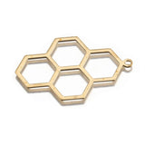 10Pcs Brass Bee Honeycomb Charm Bezel Pendant Frame Blank Setting