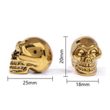 Colorful Skull Figurine Glass Carved Crystal Skeleton Pendant