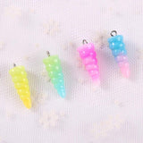 20Pcs Unicorn Horn Charms Pendant DIY Jewelry Making Keychain Accessories