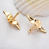 6pcs HighGold Origami Crane Charms DIY Eariings Jewelry Part
